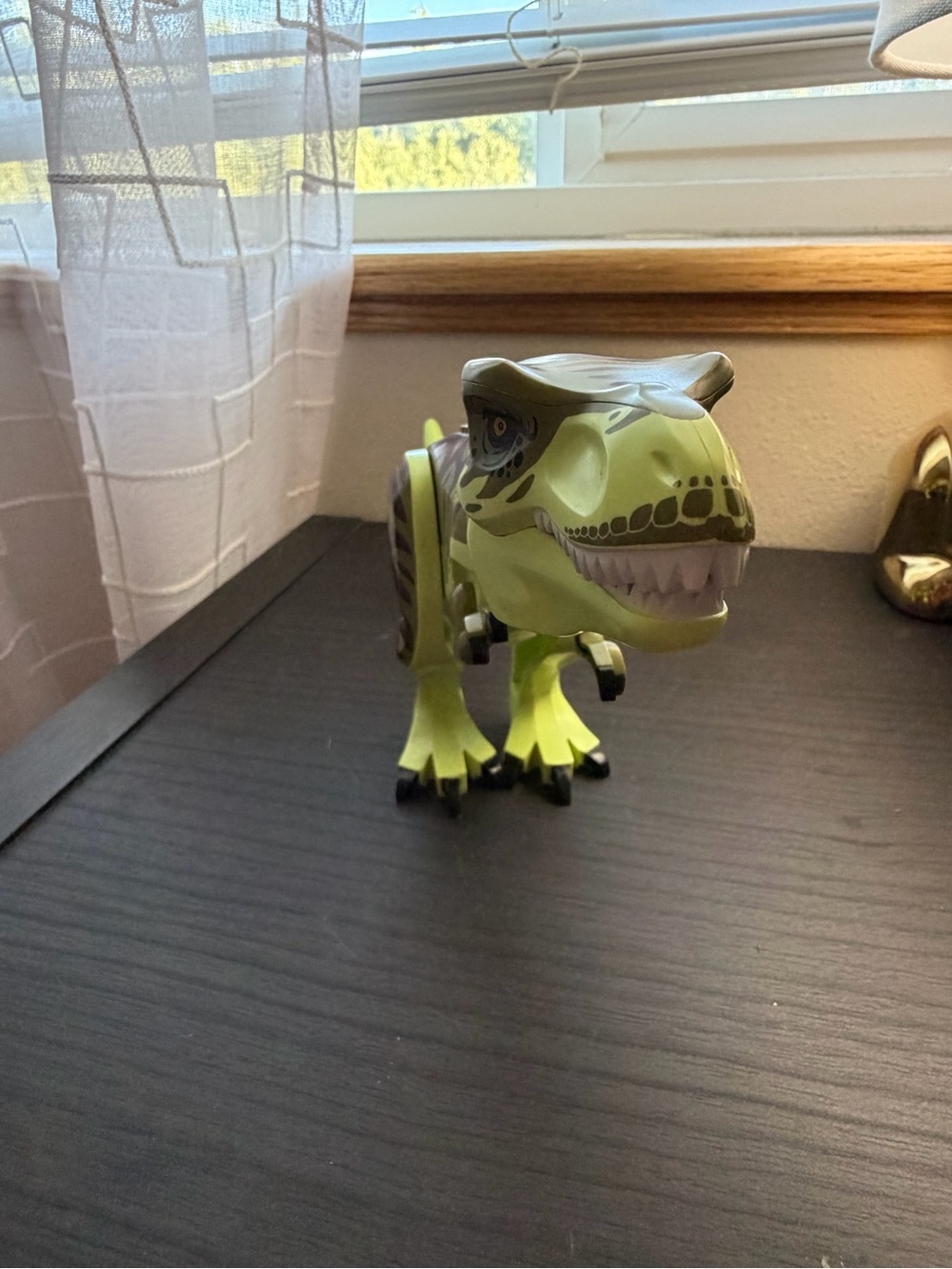 Lego Green and Black T-Rex Dinosaur Figure